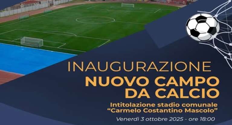 DOMANI INAUGURAZIONE DEL CAMPO SPORTIVO DI SAN NICANDRO GARGANICO