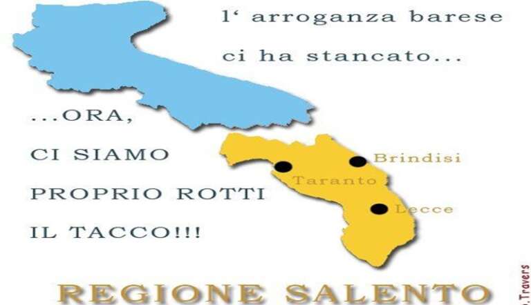 SALENTO: QUEL GRIDO DI AUTONOMIA CHE NON SI SENTE A BARI