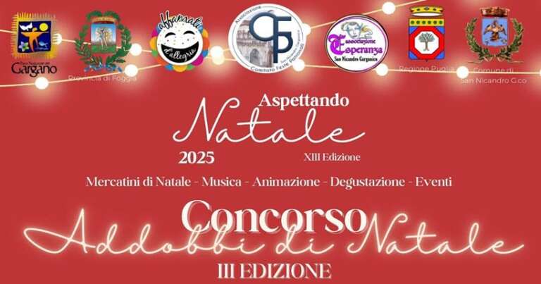 SAN NICANDRO GARGANICO, 3^ EDIZIONE DEL CONCORSO PER GLI ADDOBBI NATALIZI