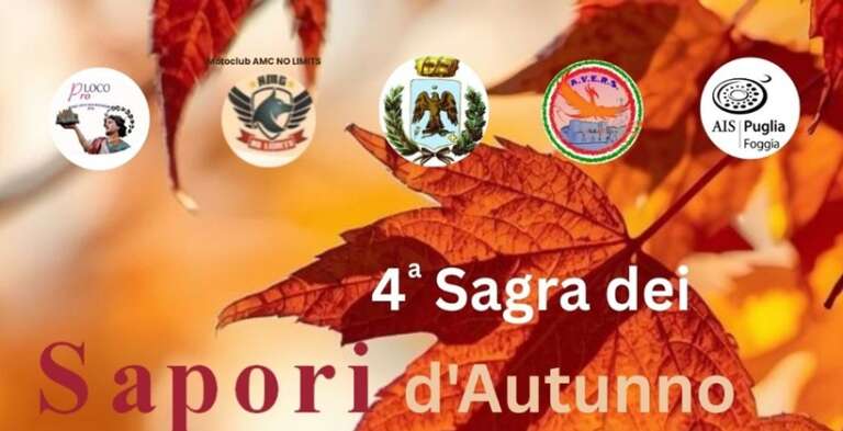 SAN NICANDRO GARGANICO, ARRIVA LA 4^ SAGRA DEI SAPORI D’AUTUNNO