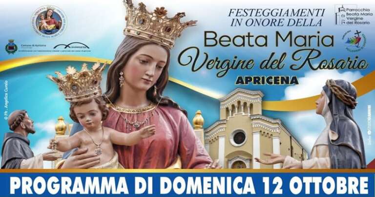 APRICENA, FESTEGGIAMENTI IN ONORE DELLA BEATA VERGINE DEL ROSARIO