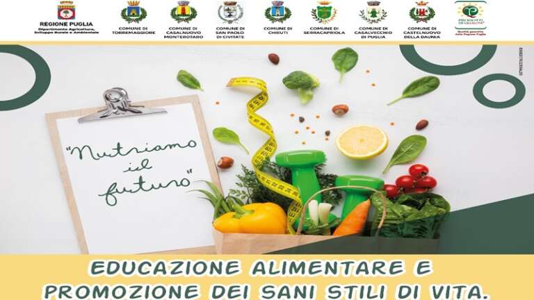 TORREMAGGIORE SECONDA IN PUGLIA: PREMIATO IL PROGETTO PER LA “DIETA MEDITERRANEA”