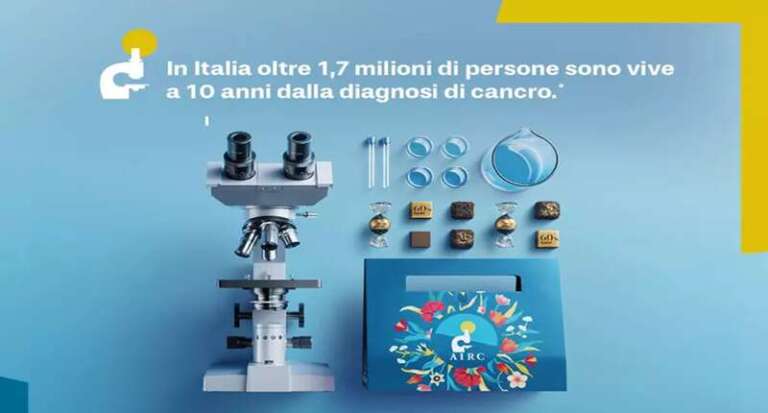 AIRC, 60 ANNI DI ATTIVITA’ CON I GIORNI DELLA RICERCA E I CIOCCOLATINI DELLA SOLIDARIETA’  