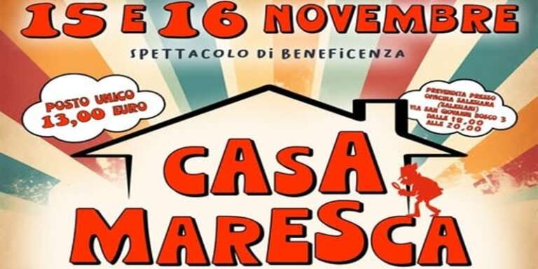 SAN SEVERO – AL TEATRO DELLE SACRAMENTINE “CASA MARESCA” DELLA COMPAGNIA TEATRO DELLE FORMICHE
