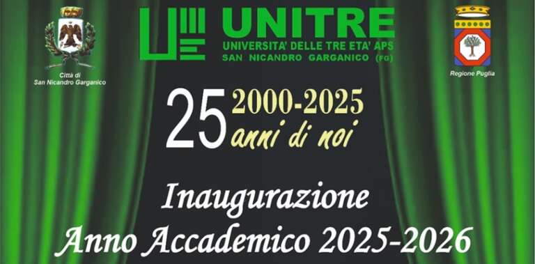 SAN NICANDRO, L’UNITRE INAUGURA IL NUOVO ANNO ACCADEMICO